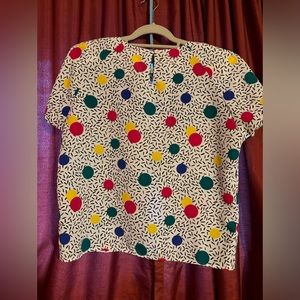 vintage, authentic 1980s blouse shirt, medium